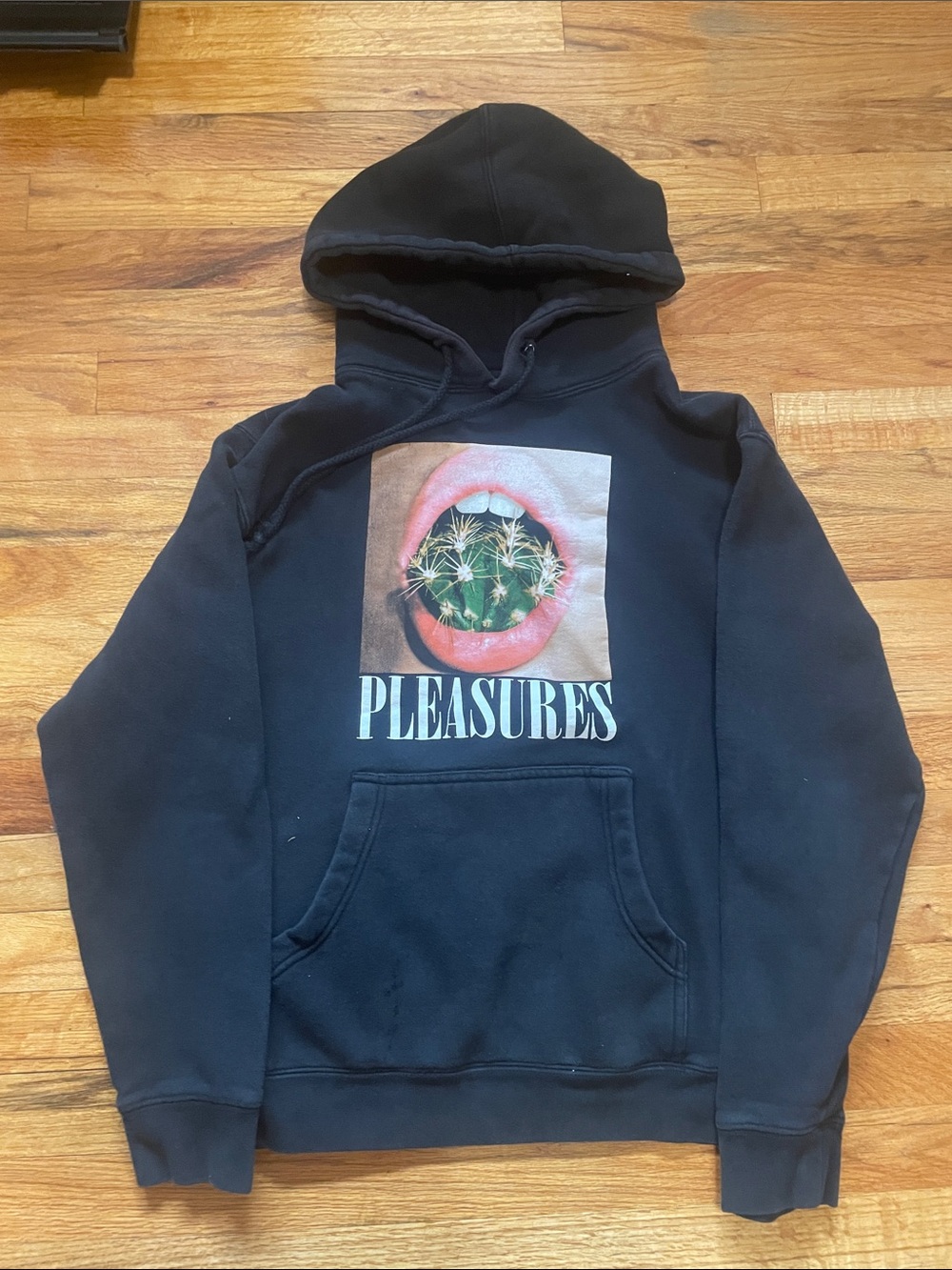Pleasures Men's Black Graphic Crewneck Hoodie - Black